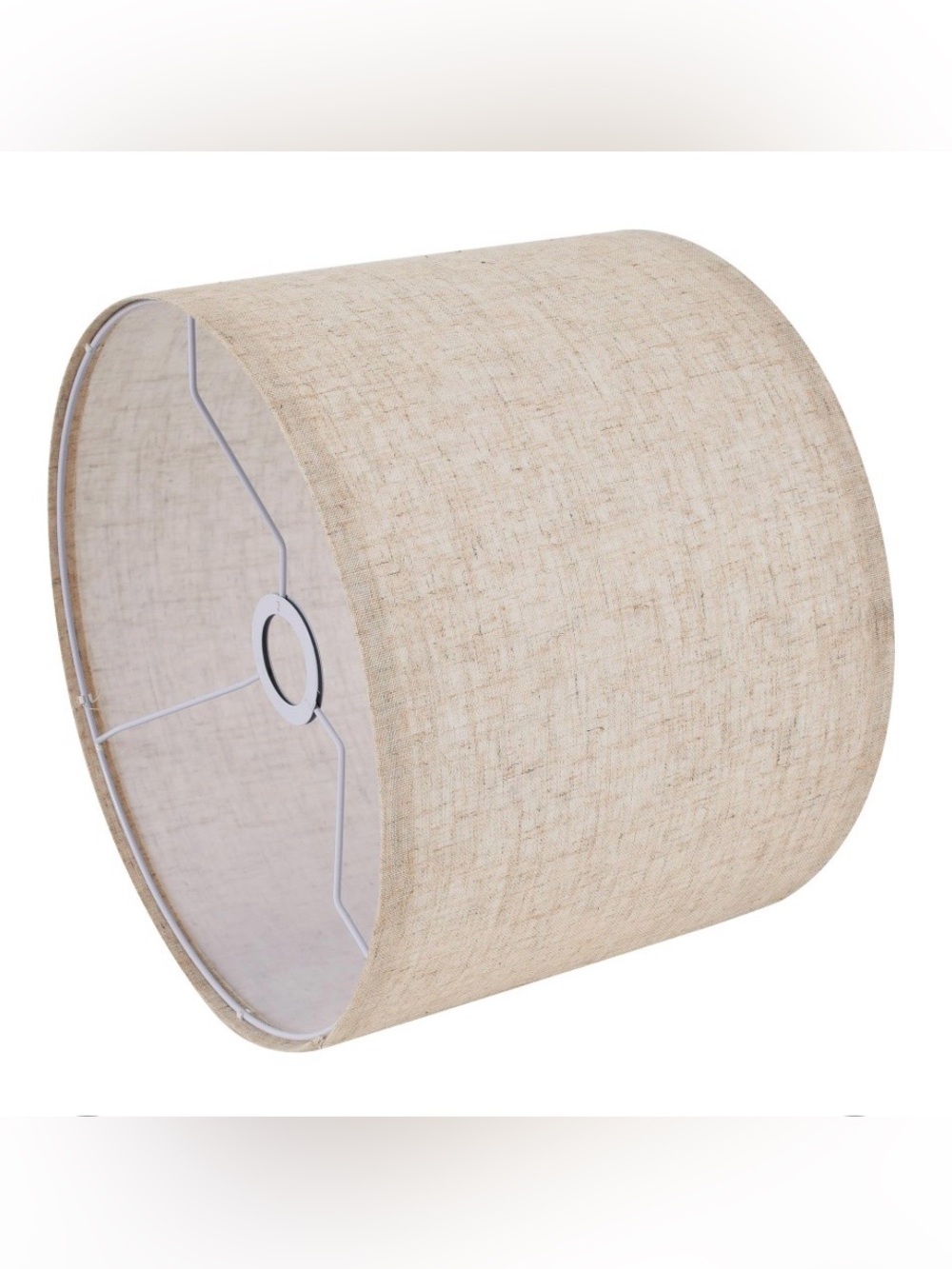 Large Drum Lampshade Easy Assembly - BEIGE